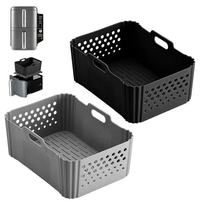 Silicone Air Fryer Liner for Ninja SL400 and SL401, Nonstick Reusable Basket Mold, Grey or Black, 1 or 2 Pieces - product view 5