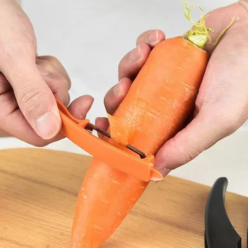 4-in-1 Stainless Steel Garlic Press and Grinder, Manual Plastic Fruit and Vegetable Tool for Mincing Garlic and More - product view 3