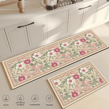 Anti-Fatigue Kitchen Floor Mat, Soft Non-Slip Crystal Velvet Runner, Woven Water-Absorbent Rug for Home and Office - product view 1