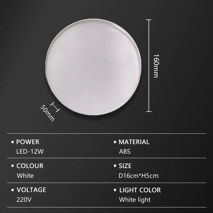 Outdoor LED Ceiling Light, Waterproof ABS and PP Surface-Mounted Lamp for Balcony, Porch, Kitchen, Bathroom and Corridor - product view 1