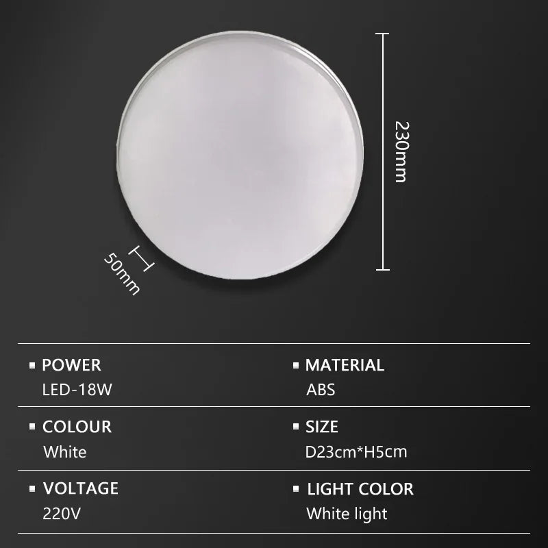 Outdoor LED Ceiling Light, Waterproof ABS and PP Surface-Mounted Lamp for Balcony, Porch, Kitchen, Bathroom and Corridor - product view 2