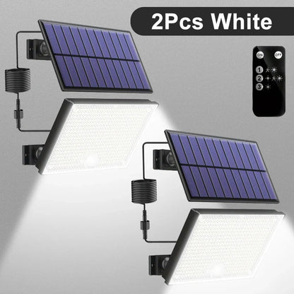 400 LED Solar Flood Light, Motion Sensor, Remote Control, 3 Lighting Modes and 5m Cable for Outdoor Security - product view 3