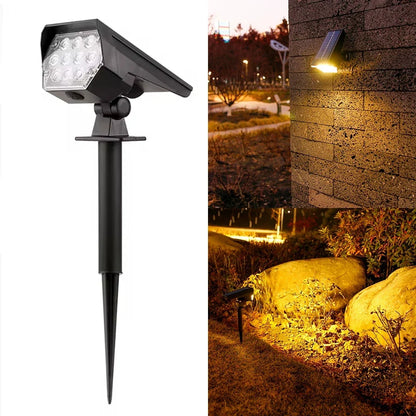 Solar Spotlights, Dimmable ABS Garden Lights with Assembly Installation, White or Warm Light Options for Outdoor Courtyards - product view 2