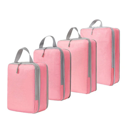 Compressible Packing Cubes, Polyester Travel Storage Organizers with Multiple Uses, 4-Piece and 6-Piece Options - product view 4