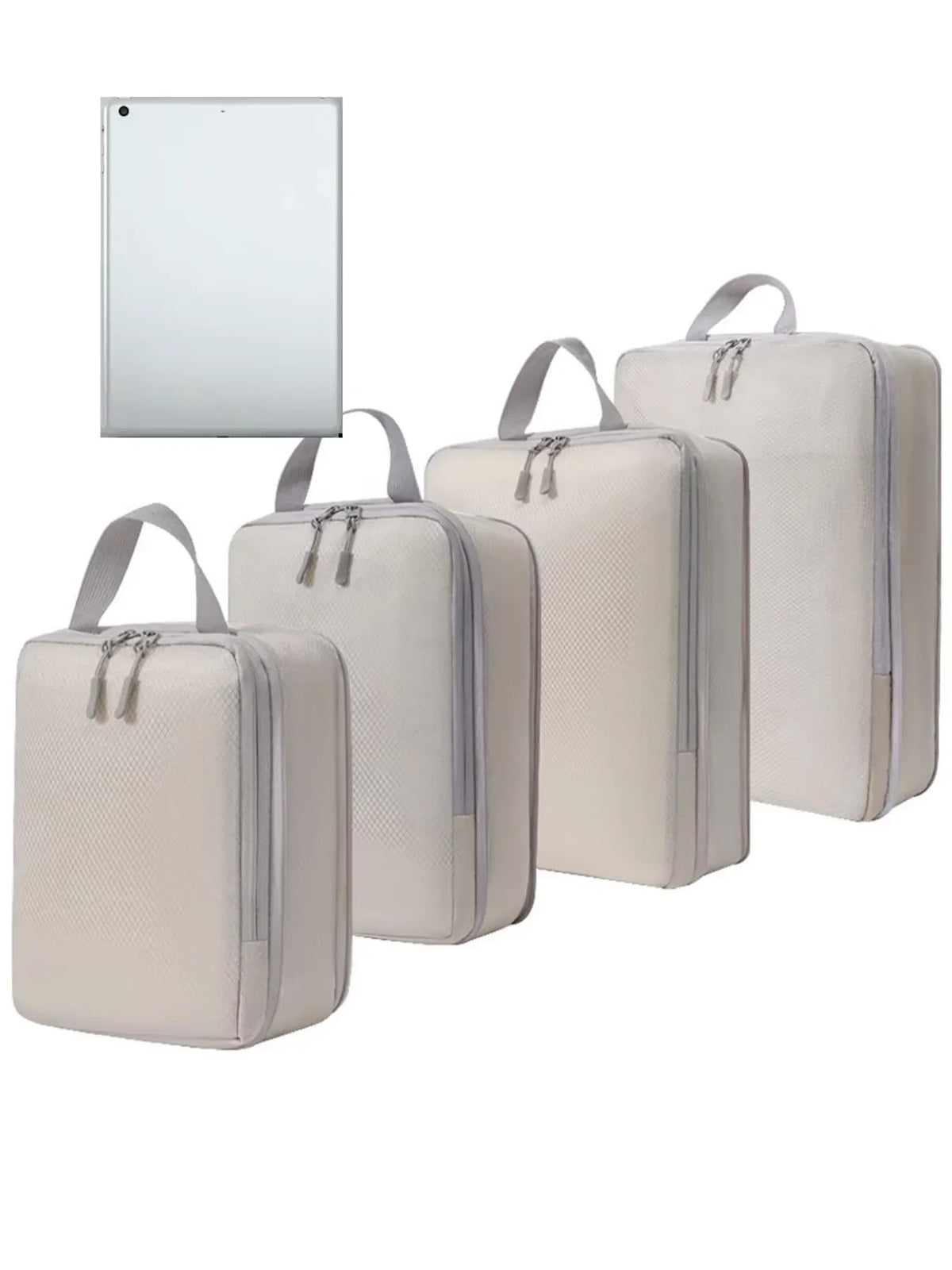 Compressible Packing Cubes, Polyester Travel Storage Organizers with Multiple Uses, 4-Piece and 6-Piece Options - product view 5