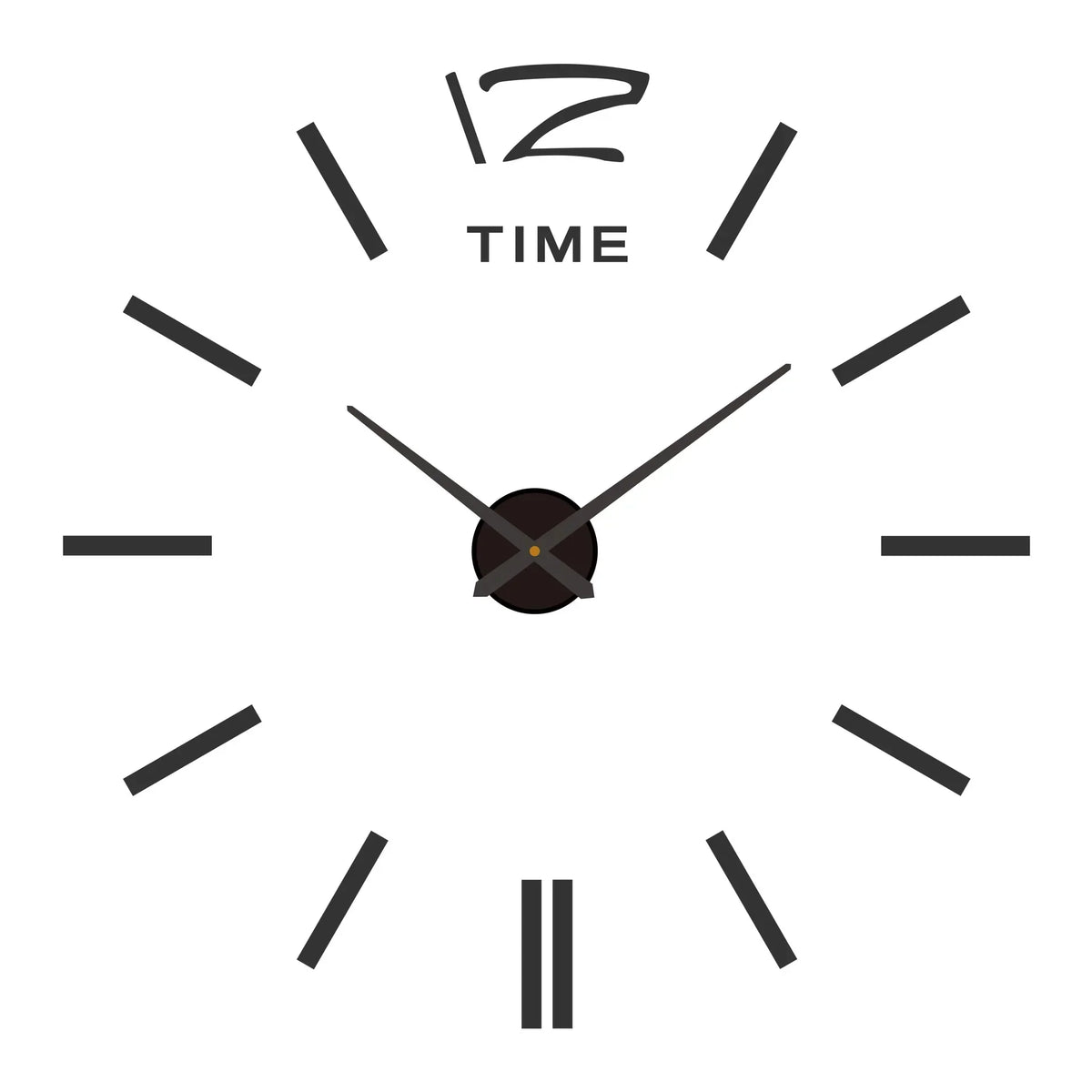 Modern DIY Wall Clock, Frameless 3D Decorative Clock with Luminous Options, Adjustable 60–130 cm Display for Living Room Décor - product view 1