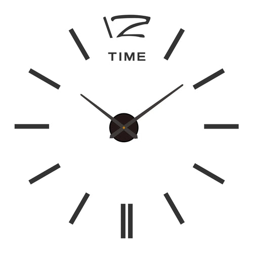 Modern DIY Wall Clock, Frameless 3D Decorative Clock with Luminous Options, Adjustable 60–130 cm Display for Living Room Décor - product view 1
