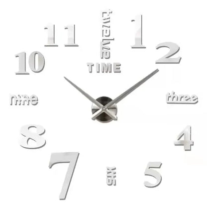 Modern DIY Wall Clock, Frameless 3D Decorative Clock with Luminous Options, Adjustable 60–130 cm Display for Living Room Décor - product view 3