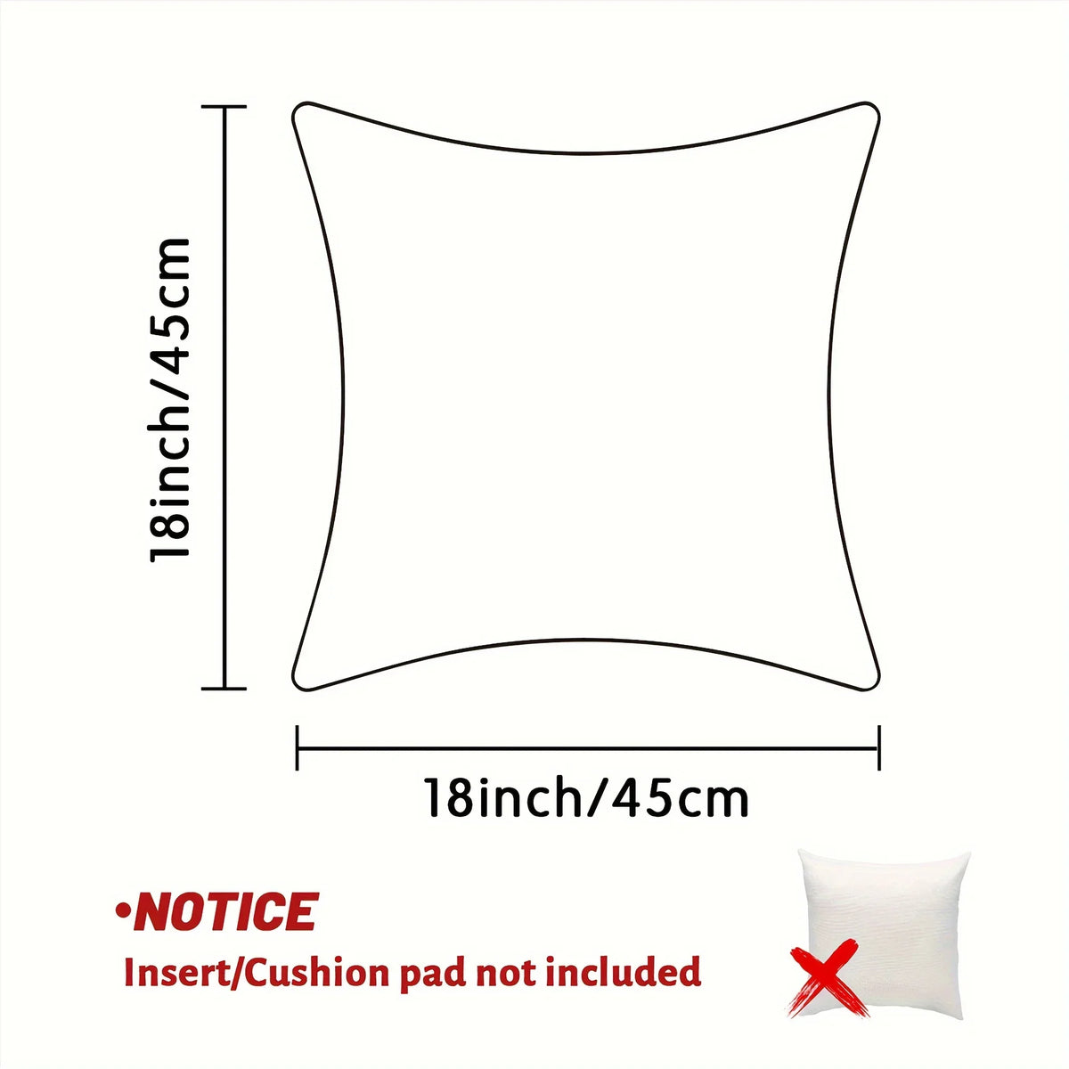 Printed Outdoor Patio Cushion Covers, Square 100% Polyester Zipper Covers, 4-Piece Set in Six Size Options - product view 5