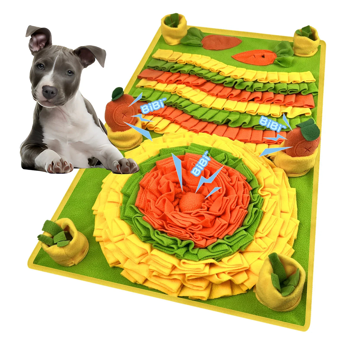 Fleece Snuffle Mat for Dogs, 75 x 45 cm Enrichment Puzzle and Slow Feeder for Scent Games - product view 2