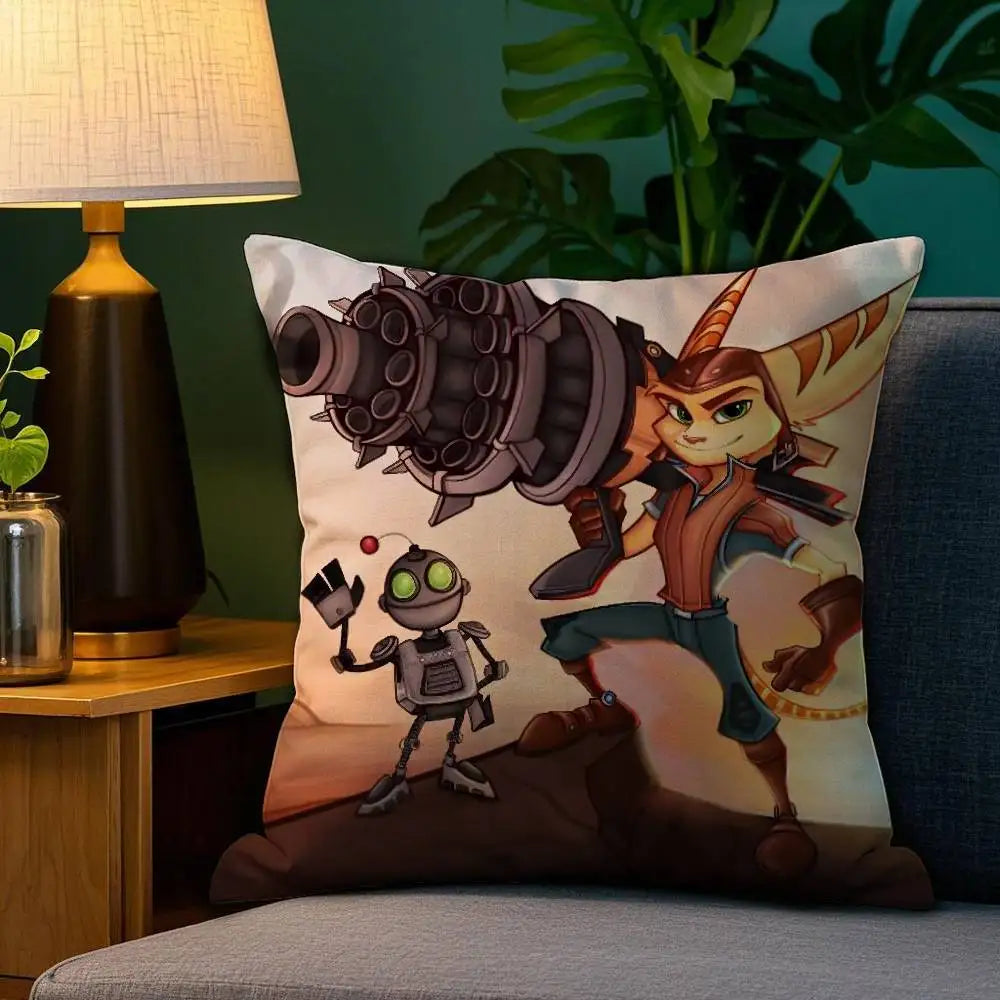 Square Sofa Cushion Cover, Double-Sided Printed Polyester Plush Fabric, Invisible Zipper, 30–50 cm Decorative Pillowcase - product view 4