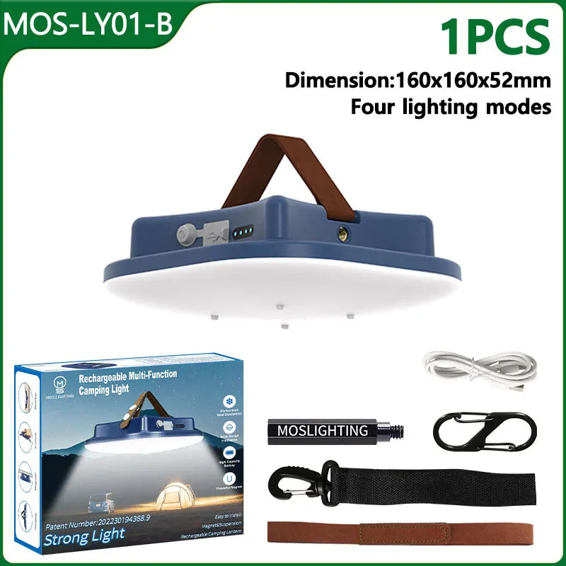 Rechargeable LED Lantern, Portable ABS Body, LED Bulbs, Included Lithium Battery, Model Options for Camping, Emergencies and Outdoor Lighting - product view 2