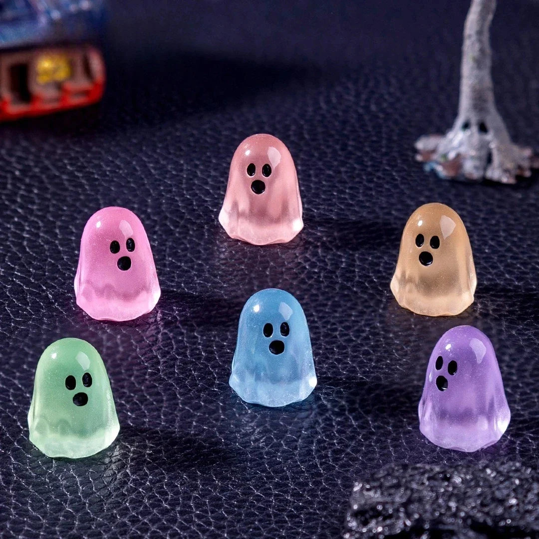 Luminous Resin Ghost Figurines, Mini Glowing Night Decorations, Mixed Sets of 10, 20 or 50 Pieces - product view 3