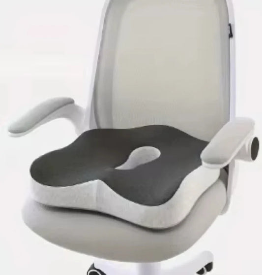 Memory Foam Chair Cushion, Breathable Polyester Cotton Seat Cushion for Office, School, Driving and Travel, Grey - product view 1