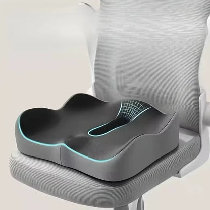 Memory Foam Chair Cushion, Breathable Polyester Cotton Seat Cushion for Office, School, Driving and Travel, Grey - product view 2