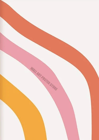 Orange Pink Abstract Floral Canvas Wall Art Print, Vertical Rectangle Spray-Painted Gallery Accent in 5 Sizes - product view 5