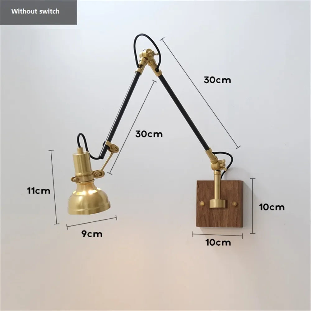 plug in swing arm sconce - product view 2