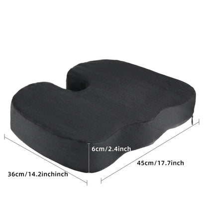 U-Shaped Seat Cushion, Removable Washable Polyester Cover with Polyurethane Filling, Knitted Japan-Style Support Cushion, 45x36x6cm - product view 5