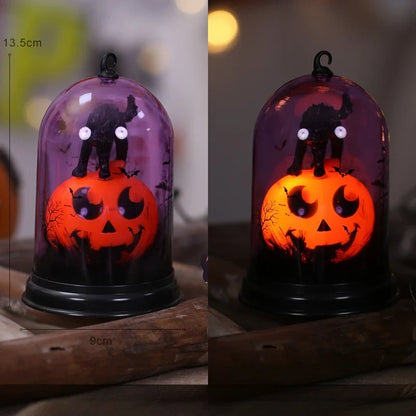 LED Lantern, Electronic Rectangular Plastic Decorative Light with 17 Design Options for Halloween and Festive Displays - product view 6