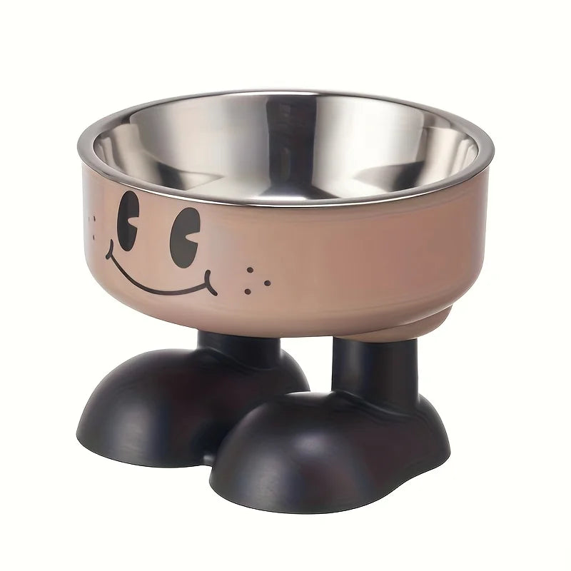 Elevated Dog Bowl Stand, Raised Plastic Food and Water Feeder, Round Open Bowl Design for Universal Dog Breeds - product view 2