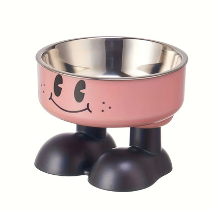Elevated Dog Bowl Stand, Raised Plastic Food and Water Feeder, Round Open Bowl Design for Universal Dog Breeds - product view 3