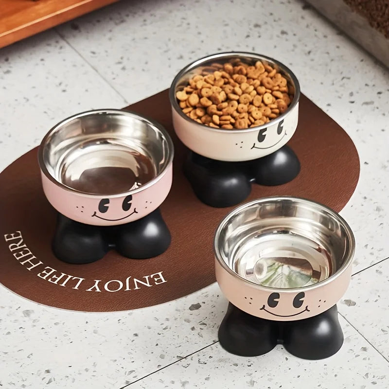 Elevated Dog Bowl Stand, Raised Plastic Food and Water Feeder, Round Open Bowl Design for Universal Dog Breeds - product view 4