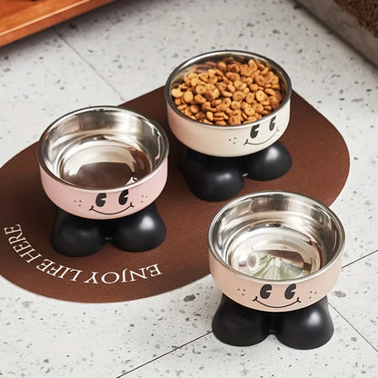 Elevated Dog Bowl Stand, Raised Plastic Food and Water Feeder, Round Open Bowl Design for Universal Dog Breeds - product view 4