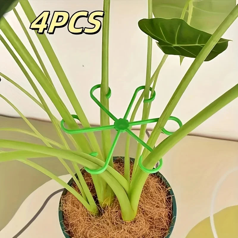 Plant Stem Support Clips, 4-Piece Plastic Turtle-Back Fixators for Bamboo, Hydroponic Plants and Tree Branches - product view 5