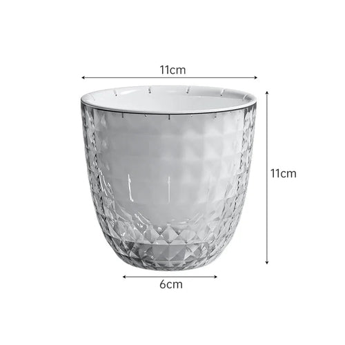 Self-Watering Planter Insert, Transparent Double-Layer Plastic Pot for Succulents and Desktop Green Plants, 1-, 2- or 3-Piece - product view 1