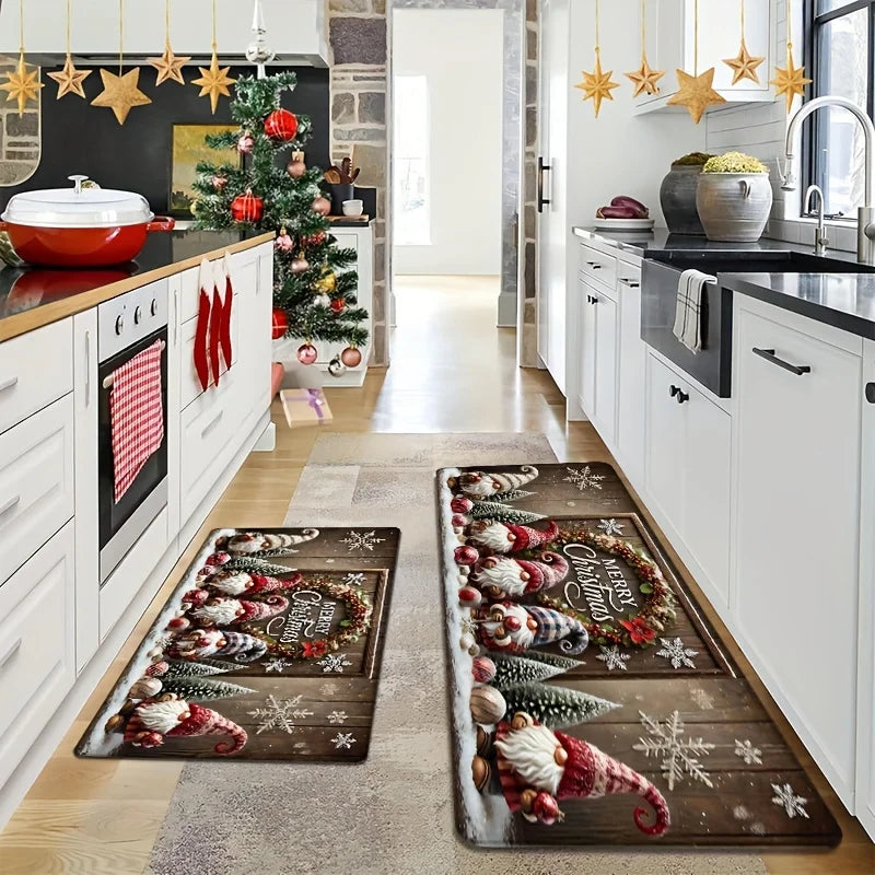 Outdoor Rug, Waterproof Anti-Slip Printed Polyester Floor Mat, Fade-Resistant Machine-Made Carpet for Door, Kitchen or Patio - product view 4