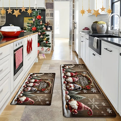 Outdoor Rug, Waterproof Anti-Slip Printed Polyester Floor Mat, Fade-Resistant Machine-Made Carpet for Door, Kitchen or Patio - product view 4