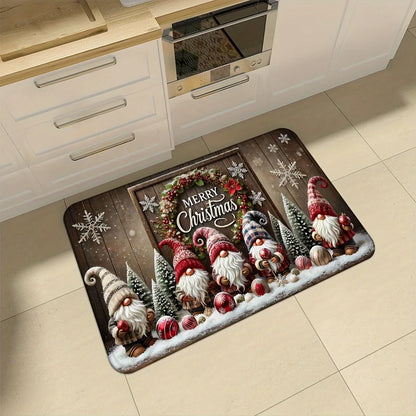 Outdoor Rug, Waterproof Anti-Slip Printed Polyester Floor Mat, Fade-Resistant Machine-Made Carpet for Door, Kitchen or Patio - product view 6
