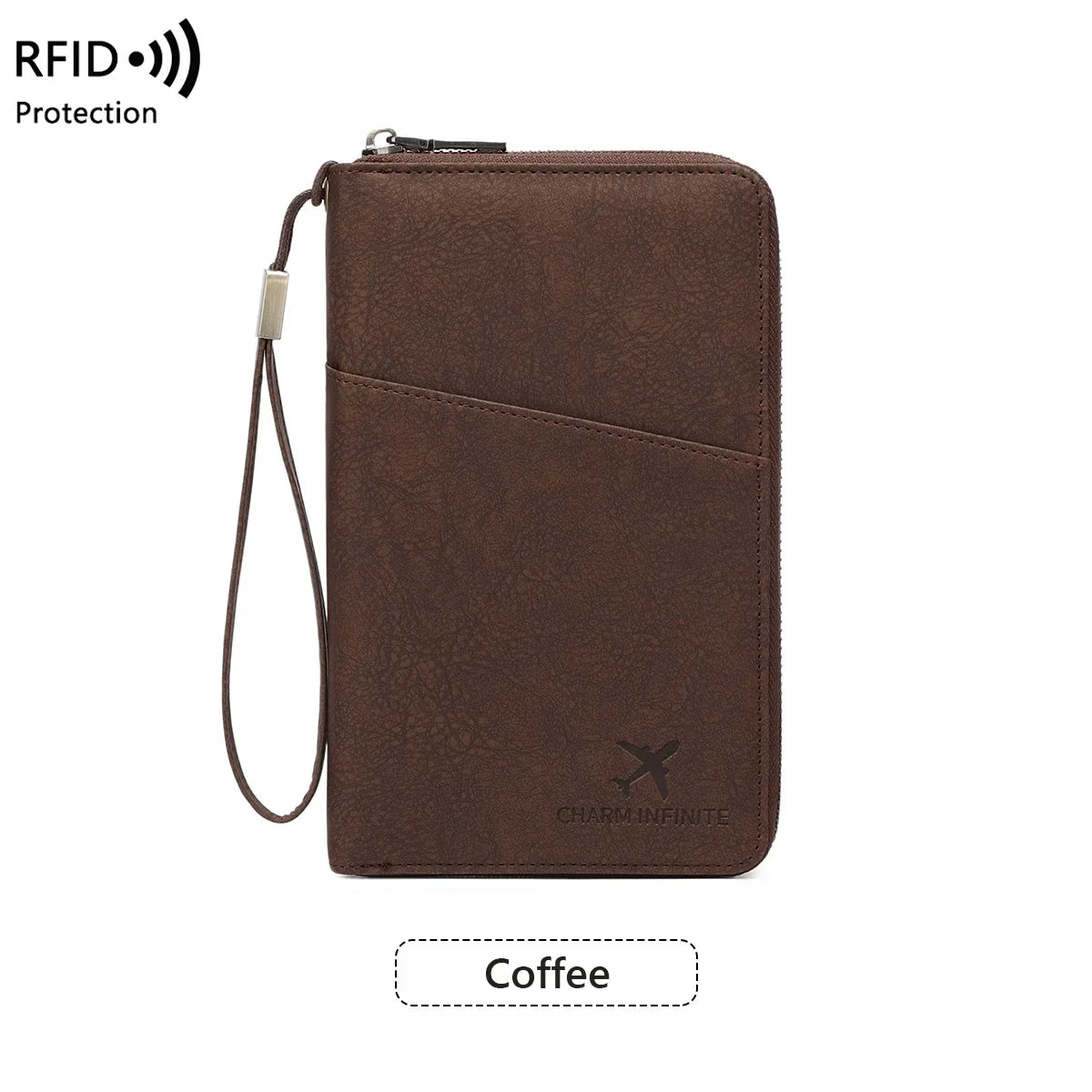 RFID Blocking Passport Holder, Multi-Functional Travel Document Organizer for Multiple Passports, Tickets and Cards - product view 4