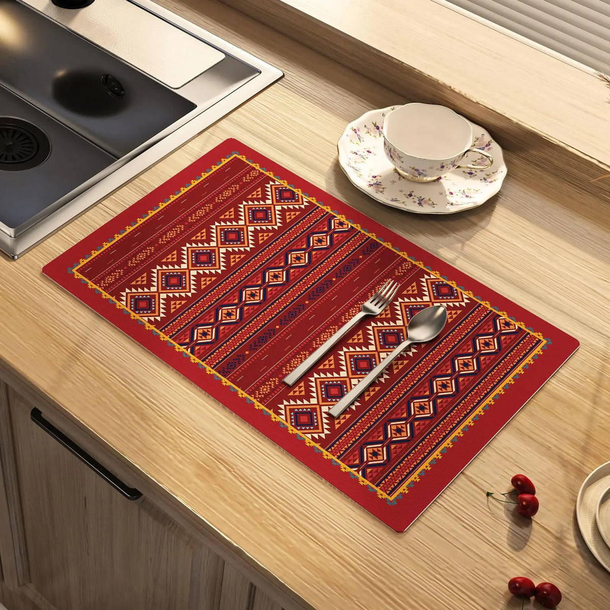 Diatom Mud Dish Drying Mat, Rectangle Modern Kitchen Mat in 40×60, 50×80 or 60×90 cm Sizes - product view 2