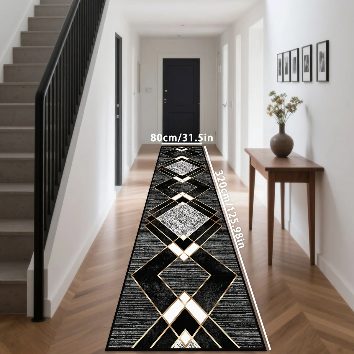 Gothic Skull Outdoor Rug, Waterproof Fade-Resistant Printed Polyester Floor Mat with PVC Backing for Hallways and Balconies - product view 1
