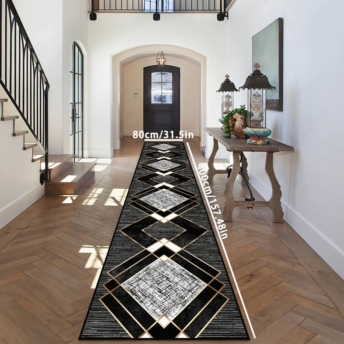 Gothic Skull Outdoor Rug, Waterproof Fade-Resistant Printed Polyester Floor Mat with PVC Backing for Hallways and Balconies - product view 4