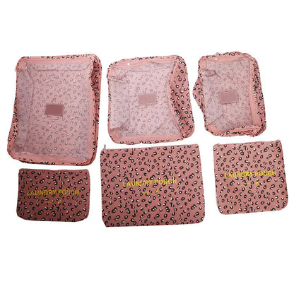 6-Piece Travel Luggage Organizer Set, Foldable Oxford Storage Bags for Clothes, Shoes and Underwear, Reusable Packing Pouches - product view 2