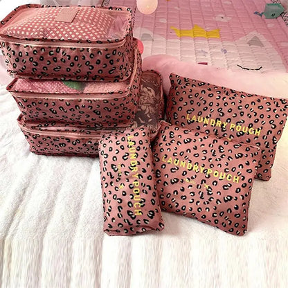 6-Piece Travel Luggage Organizer Set, Foldable Oxford Storage Bags for Clothes, Shoes and Underwear, Reusable Packing Pouches - product view 6