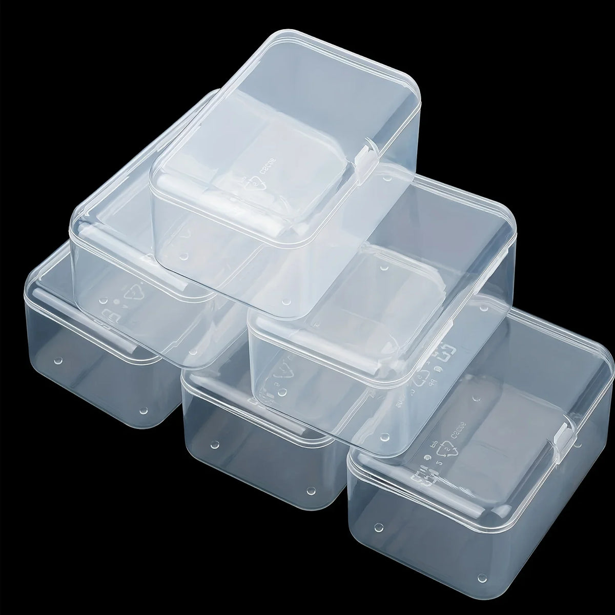 Clear Pantry Organizer Set, Reusable PP Plastic Storage Boxes for Kitchen Cabinets, Closets, Offices and Small Items - product view 2
