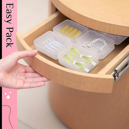 Clear Pantry Organizer Set, Reusable PP Plastic Storage Boxes for Kitchen Cabinets, Closets, Offices and Small Items - product view 4
