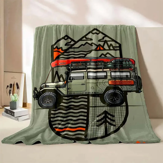 Off-Road Adventure Travel Blanket, Soft Portable Polyester Throw in Multiple Sizes for Camping, Cars, RVs and Sofas - product view 1