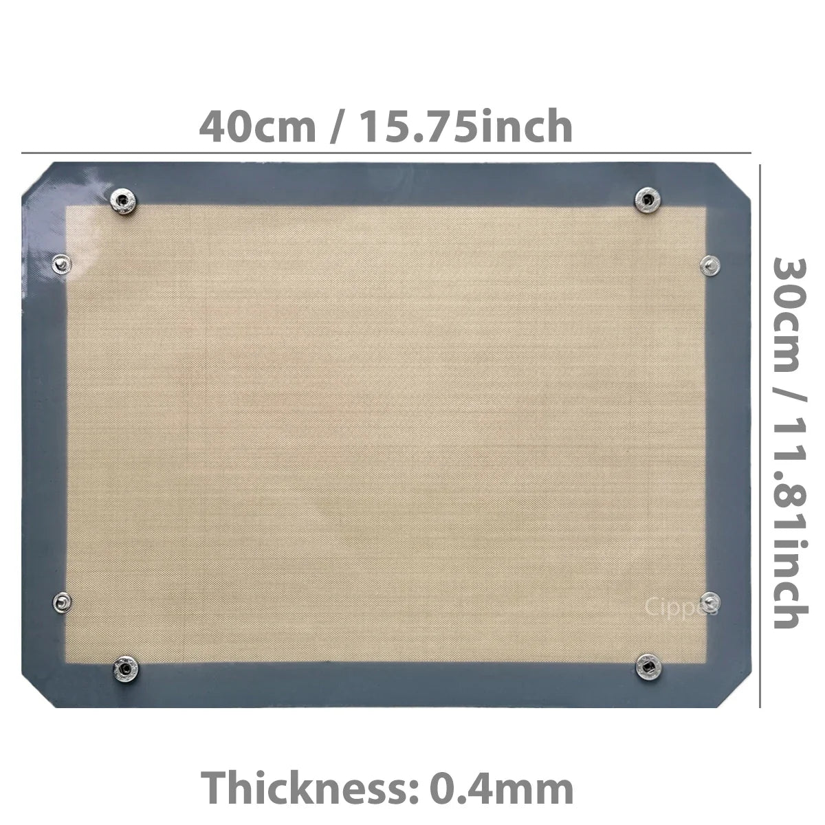 Reusable Silicone Baking Mat, 40×30 cm, 0.4 mm Thin, Snap-Together Leakproof Tray for Oven Baking - product view 4