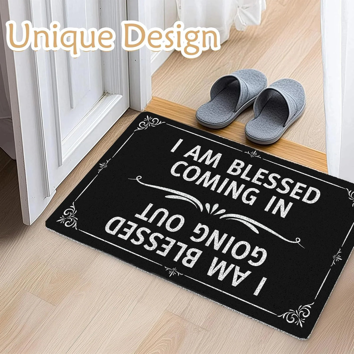 Outdoor Doormat, Printed 100% Polyester Welcome Mat, Wrinkle-Resistant Machine-Made Rug for Entryway, Hallway and Living Room - product view 1