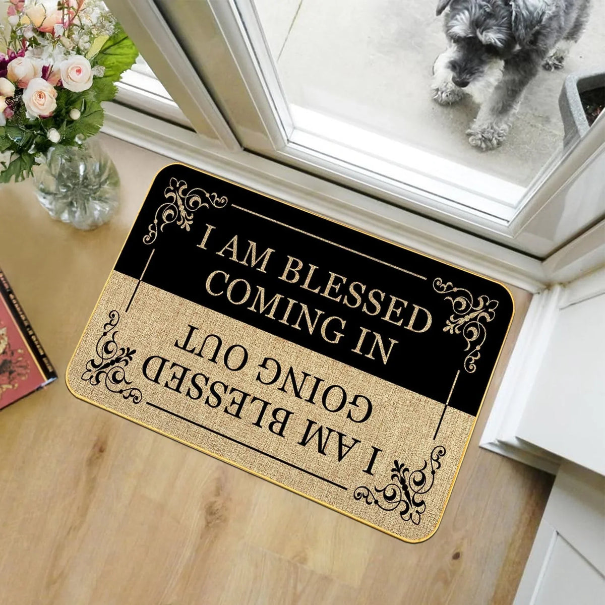 Outdoor Doormat, Printed 100% Polyester Welcome Mat, Wrinkle-Resistant Machine-Made Rug for Entryway, Hallway and Living Room - product view 2
