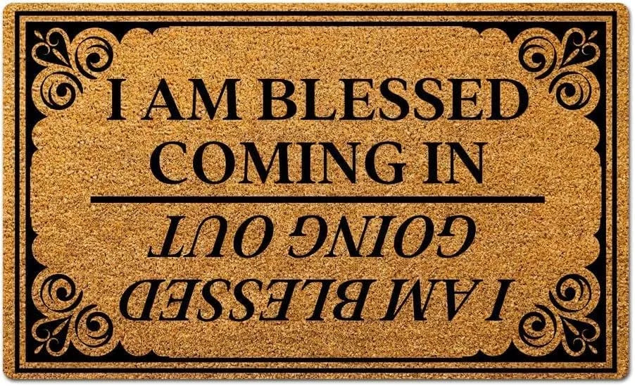 Outdoor Doormat, Printed 100% Polyester Welcome Mat, Wrinkle-Resistant Machine-Made Rug for Entryway, Hallway and Living Room - product view 3