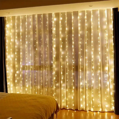 Waterproof Curtain String Lights, USB 5V Fairy LED Garland with Remote Control, 8 Modes and 100-600 LEDs for Indoor Decor - product view 1