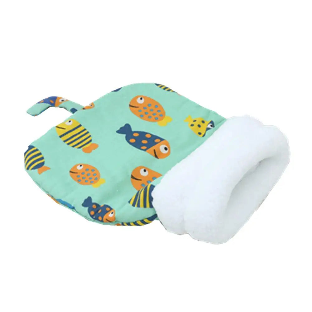 Enclosed Cat Bed Sleeping Bag, Plush Hooded Tunnel Design, Machine-Washable, S or L for Cats and Small Dogs - product view 3