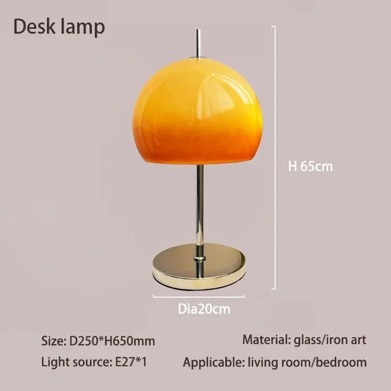 Modern Glass Mushroom Floor Lamp, Dimmable LED, Glass and Iron Body, 11–15W, 90–260V for Foyer - product view 1