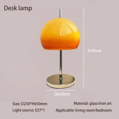 Modern Glass Mushroom Floor Lamp, Dimmable LED, Glass and Iron Body, 11–15W, 90–260V for Foyer - product view 1