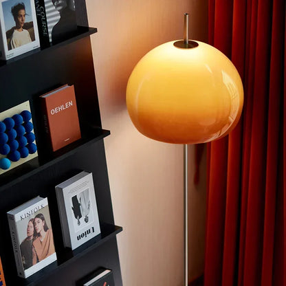 Modern Glass Mushroom Floor Lamp, Dimmable LED, Glass and Iron Body, 11–15W, 90–260V for Foyer - product view 5